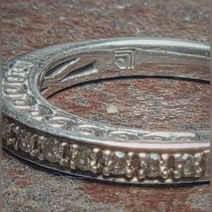 Beautiful Sterling Silver Womens Wedding Band Ring Size 6.5